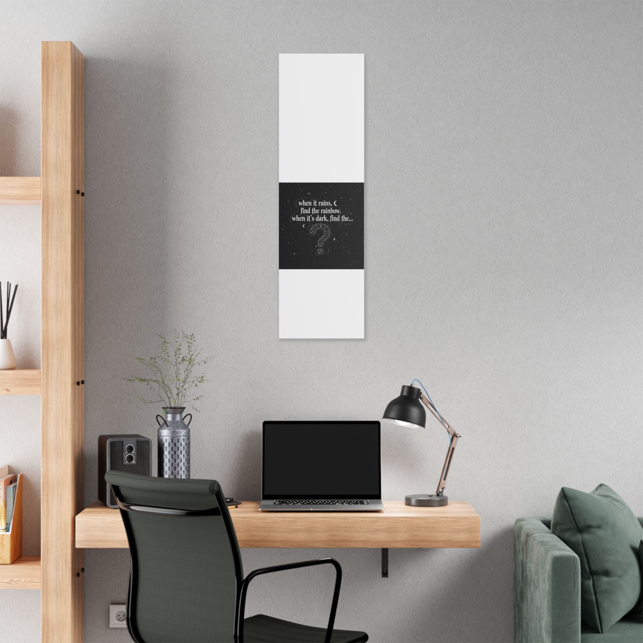 Canvas Wall Art - "When it rains, find the rainbow; when it's dark, find the..." Inspirational Quote