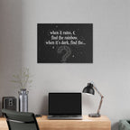 Canvas Wall Art - "When it rains, find the rainbow; when it's dark, find the..." Inspirational Quote
