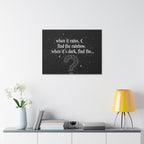 Canvas Wall Art - "When it rains, find the rainbow; when it's dark, find the..." Inspirational Quote